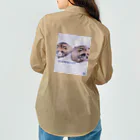 【動物の魔法で】動物を好きな全ての人が笑顔溢れる毎日を過ごすための雑貨屋◆にこらびの【道北サロベツ原野で】エゾタヌキに恋をして Work Shirt