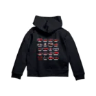 mogetaroの赤い車とバイク Zip Hoodie