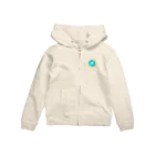 CORONET70のサークルa・クリーム・水色2・白 Zip Hoodie