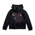 ナコの夜の森（バックプリントあり） Zip Hoodie