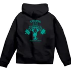 TIGRIS(ティグリス)のフレイムロゴ(Green) Zip Hoodie