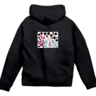 Flamenco Verano Tiendaのフラメンコベラーノ　ロゴと踊り手達 Zip Hoodie