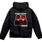 【天狗ch.】OFFICIAL GOODS STOREのマント天狗アウター（白文字） Zip Hoodie