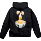 まるかふぇ通販のねこまんまパーカー（たまごかけごにゃん） Zip Hoodie