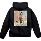 nidan-illustrationの"双輪車娘之圖會" 1-#2 Zip Hoodie