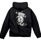 nidan-illustrationの"WHITE MUSTACHE CLUB"(タイトルなし) Zip Hoodie