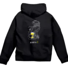 ビールとアート TM-3 Designの名画 × BEER（写楽）白線画 Zip Hoodie