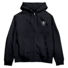 MrKShirtsのUshi (牛) 白デザイン Zip Hoodie