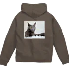 ねこほうチャンネル公式グッズのおしゃれハムちゃん Zip Hoodie