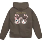 なにぬ猫-YAのうちの子にくきゅうポートレート★カーオ＆ダーオ Zip Hoodie