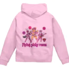 atelier-QのFLYING PINKY ROSES Zip Hoodie