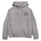 まるコロッ。のウサコロまる・紙飛行機（小）（線画：黒バージョン） Zip Hoodie