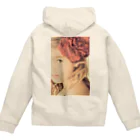 poppy22のセピアなフラワーガール Zip Hoodie