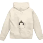 めろんぽっぷのお店だよのポケットからクサガメ 小ポケット Zip Hoodie