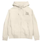 ネコトシアワセのニヒルな白猫  Zip Hoodie