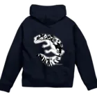 箱庭金魚❀暁姫の桜トライバル ニシアフリカトカゲモドキ透過 Zip Hoodie