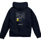 ビールとアート TM-3 Designの名画 × BEER（ゴッホ自画像）白線画 Zip Hoodie