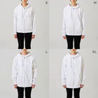 stereovisionのオムニ社×デトロイト ジップパーカーのサイズ別着用イメージ(女性)