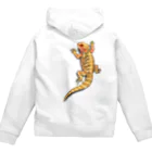 しろくまるいるいと動物たちのフトアゴヒゲトカゲ〜影あり Zip Hoodie