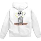 Skeleton_Music_Factoryのスカルくんやっほい Zip Hoodie