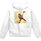 工房ＨＡＮＺＯＵの野鳥シリーズ　ベニマシコ Zip Hoodie