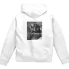 amo-shima　(アモシマ)のジップパーカー　サビ猫 Zip Hoodie