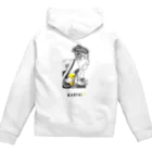 ビールとアート TM-3 Designの名画 × BEER（写楽）黒線画 Zip Hoodie