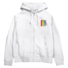 CHILL etc.のビビッド虹色ストライプパーカー Zip Hoodie