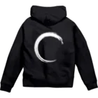 KENZのシンプルデザイン　月（白） Zip Hoodie