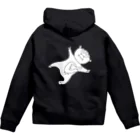 豚人イラストのパンダ武島のポークゆえにフォーク Zip Hoodie