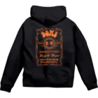 Rock Bar 童夢の童夢オリジナルロゴ(橙) Zip Hoodie