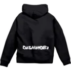 DISHINOBI HARDCORE WORKS.のDISHINOBI 白ロゴ Zip Hoodie