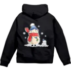 ごまーみんの雪だるまとモルモット Zip Hoodie