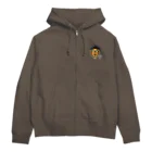 大学芋愛協会SHOPの大学芋君・ワンポイントパーカー（ダーク色） Zip Hoodie