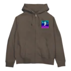 703Factory(セブンオースリーファクトリー)の起点・糸魚川  運命の道バージョン(白抜き) Zip Hoodie