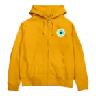 CORONET70のサークルa・クリーム・ペパーミント・青 Zip Hoodie