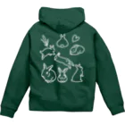 Mock’n Rollのモック！モック！モック！　白 Zip Hoodie