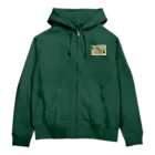 YS VINTAGE WORKSのスペインで販売されたスイスチーズ 1950年代　リトグラフ Zip Hoodie