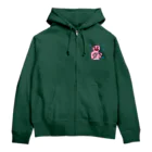 むてきんぐオリジナルグッズ販売所のピンクはげジップパーカー（あざぁーす） Zip Hoodie