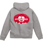 やすこーん（YASCORN）鉄道の鉄道:りんご電車（赤） Zip Hoodie