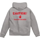 alt_203のCAUTION Zip Hoodie