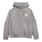 semioticaのひょっこり柴犬（グレー） Zip Hoodie