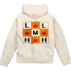 リコリス・曼珠沙華・ヒガンバナのL.M.H Clubロゴ合わせ Zip Hoodie