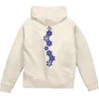 cuuyabowの麻の葉NAVY Zip Hoodie