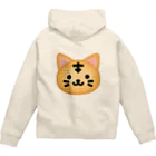 あわじテキスタイルのどうぶつおにぎり BIG ねこ Zip Hoodie