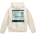 Teal Blue Coffeeの香るコーヒー Zip Hoodie
