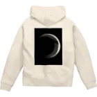 紅空月(kouzuki)designのMoon-rose_silver Zip Hoodie