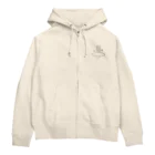 ピンクうさぎと。のクールなピンクうさぎ 線画ver. Zip Hoodie