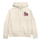 むてきんぐオリジナルグッズ販売所のピンクはげ（表・裏）ジップパーカー（いってらっしゃーい） Zip Hoodie