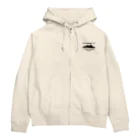 リトロックの世界中の山(モノクロ) Zip Hoodie